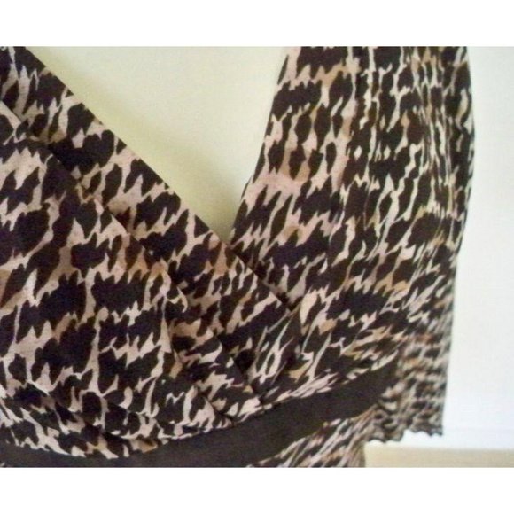 Vintage INC Sheer Stretch Mesh Brown Top Size S Empire 3/4 Sleeve - Picture 11 of 11